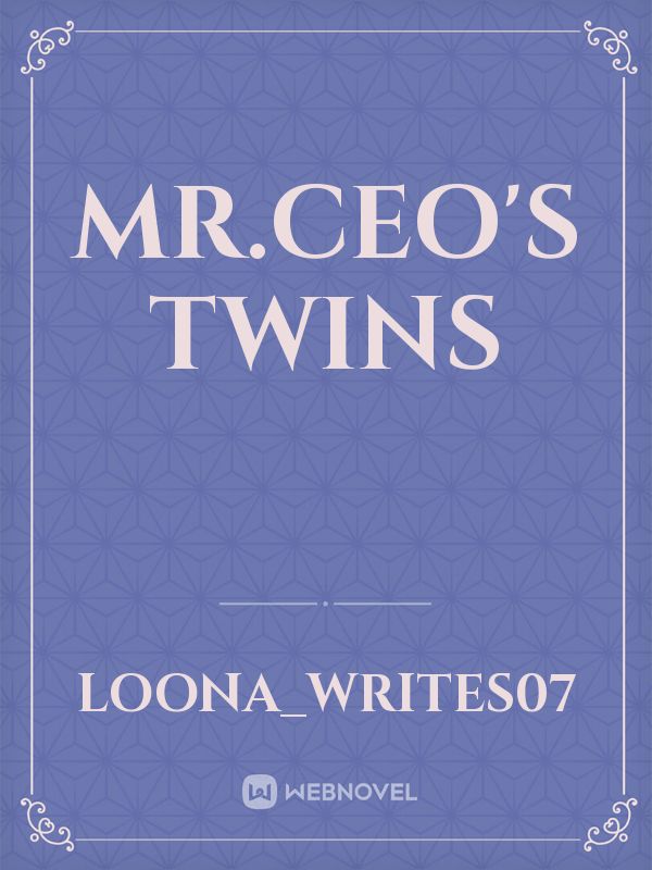 Mr.ceo's twins Book