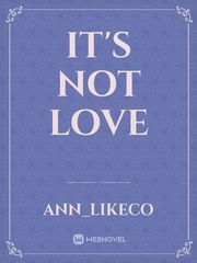 it's not love Book