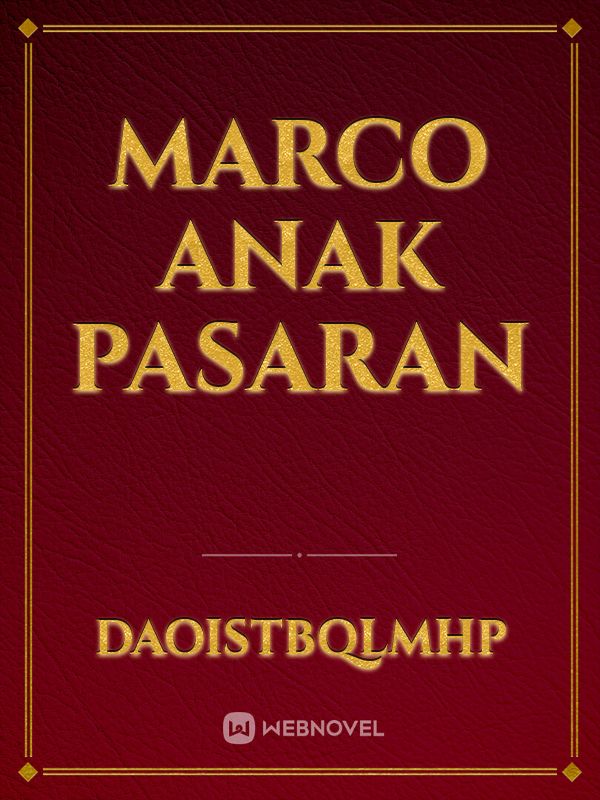 Marco Anak Pasaran Book
