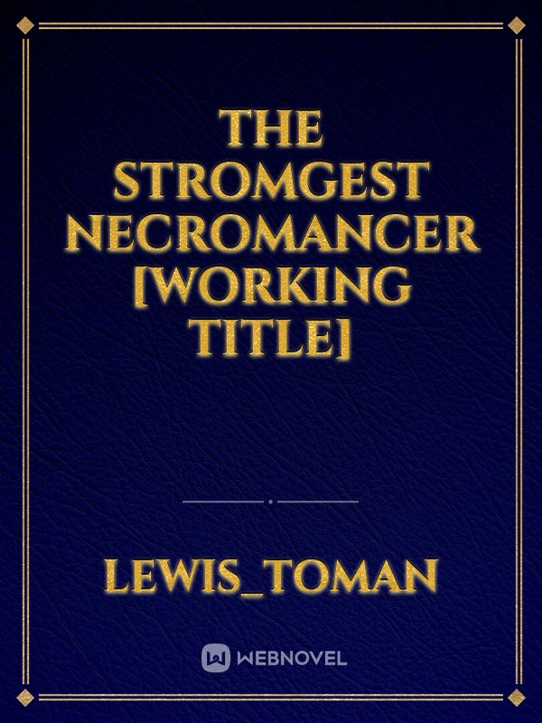 The Stromgest Necromancer [WORKING TITLE] Book