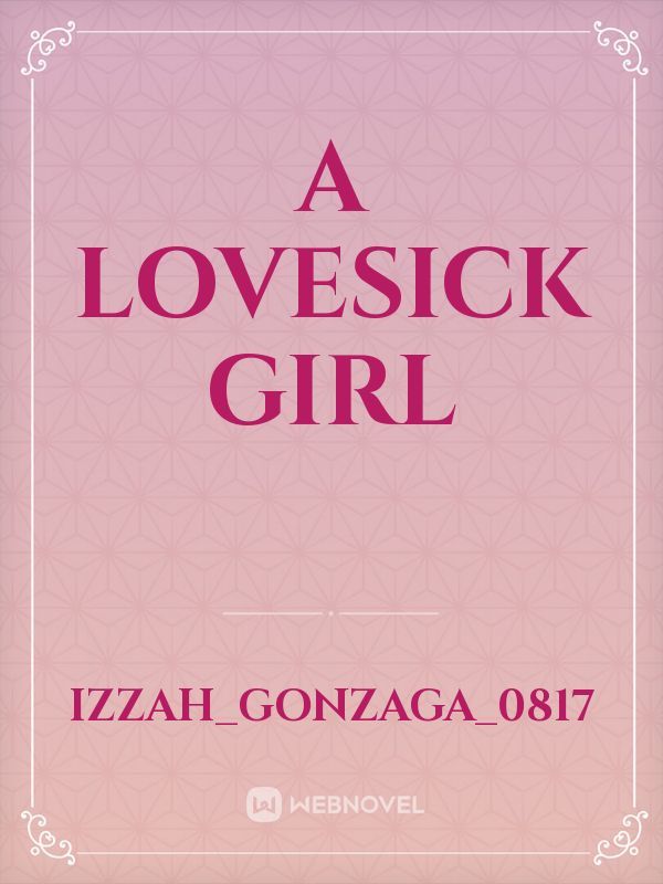 A lovesick girl Book