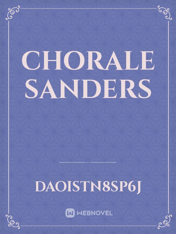 CHORALE SANDERS Book