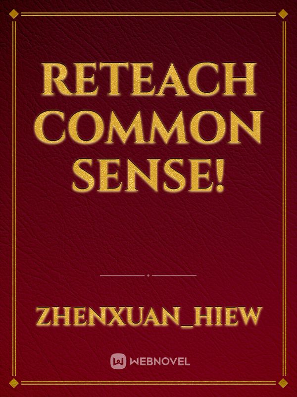 Reteach Common Sense! Book