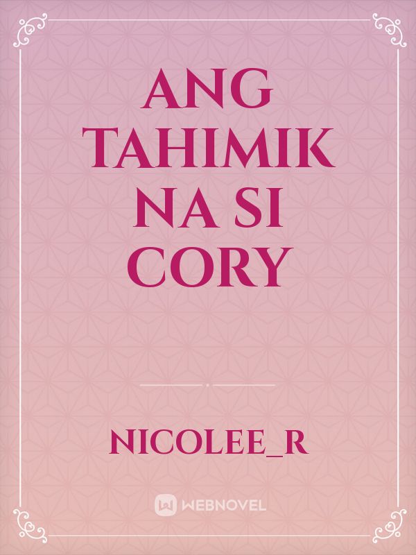Ang tahimik na si cory Book