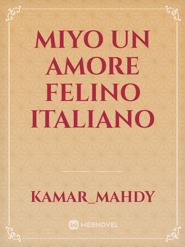 miyo un amore felino ITALIANO Book