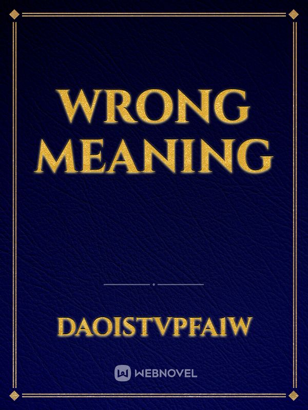 wrong meaning Book