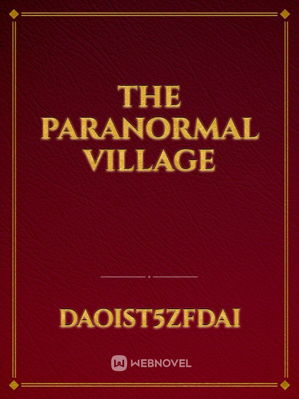 The paranormal village Book