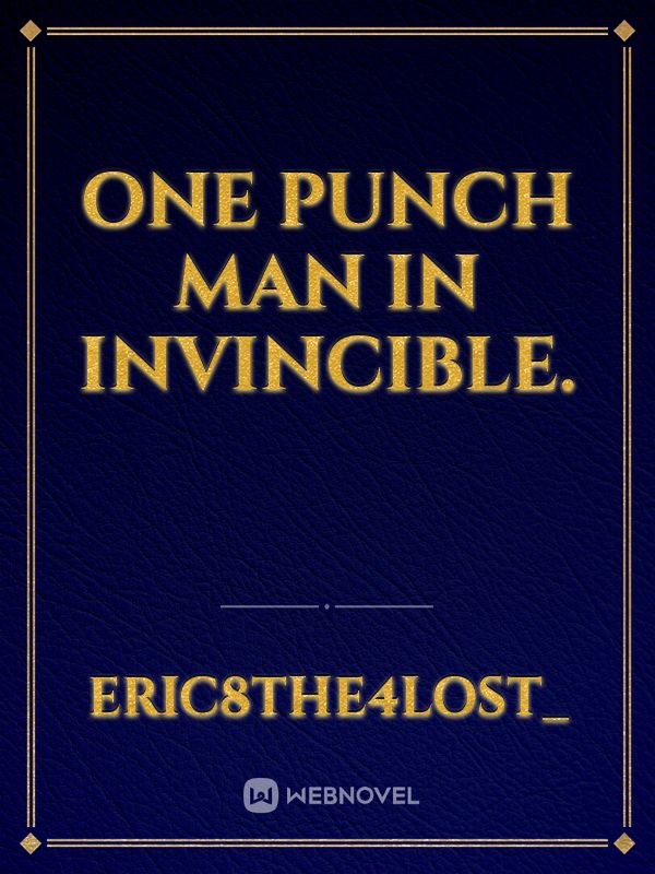 One Punch Man in Invincible. Book