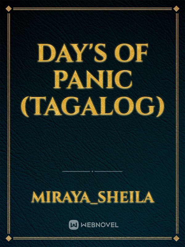 Day's of Panic (Tagalog) Book