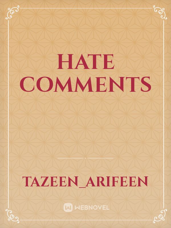 Hate Comments Book