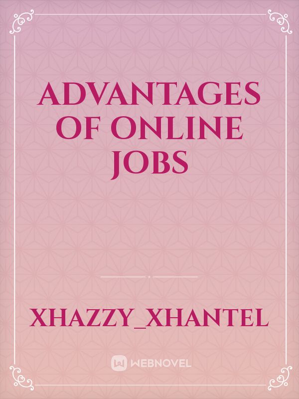Advantages of Online Jobs Book