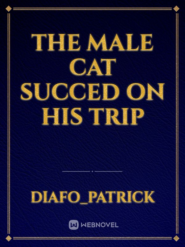 The male cat succed on his trip