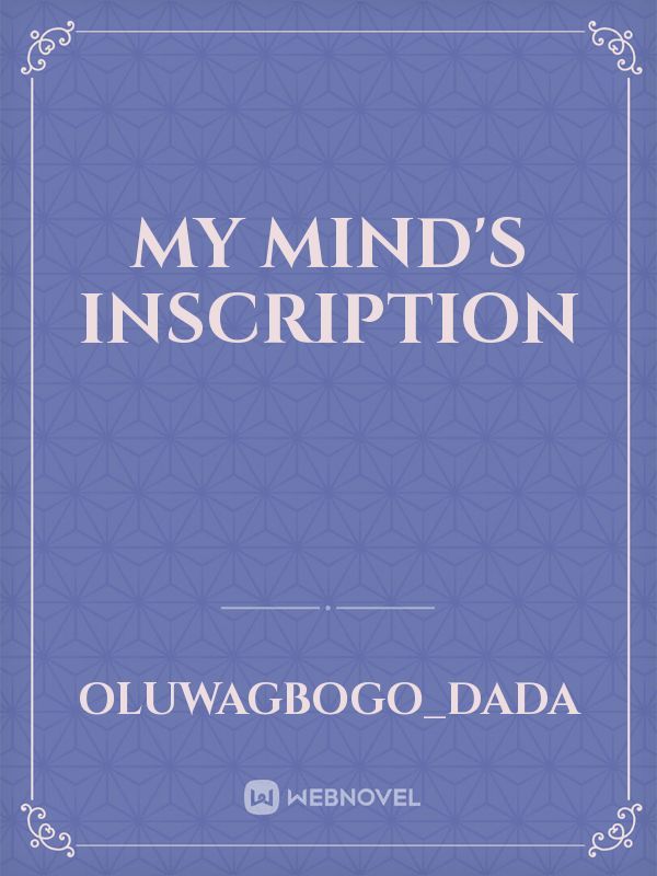 my mind's inscription Book