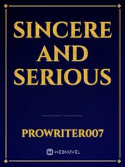 Sincere and Serious Book