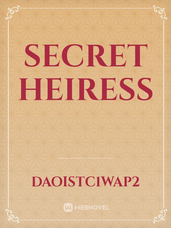 Secret Heiress Book