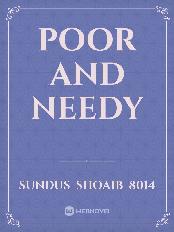 Poor and needy