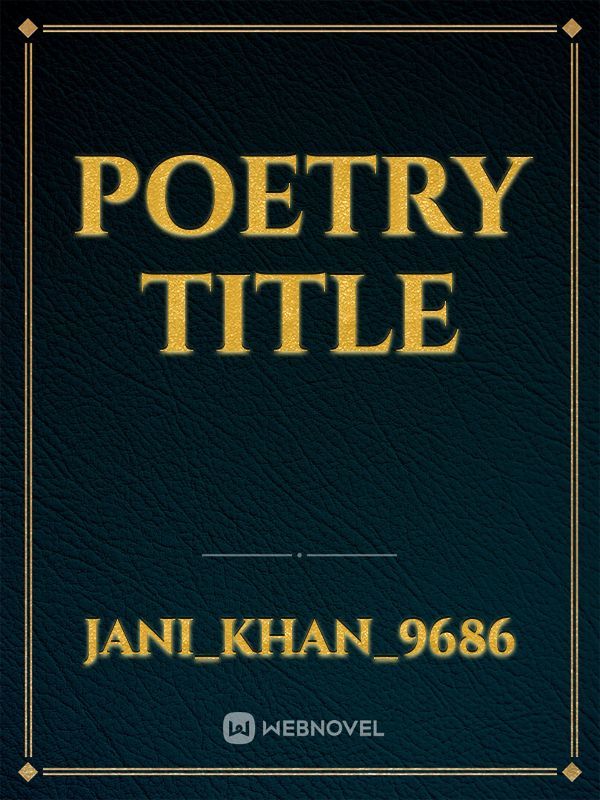 Poetry title Book
