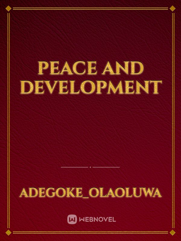 PEACE AND DEVELOPMENT Book