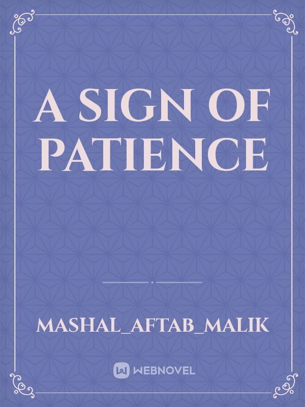 A sign of Patience Book