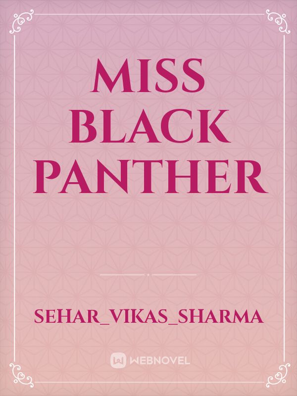 Miss black panther Book
