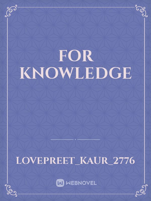 For Knowledge Book