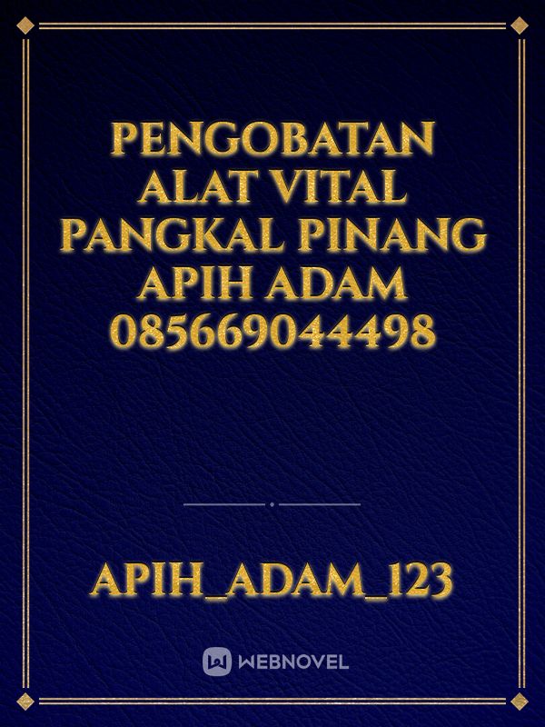 Pengobatan Alat Vital Pangkal Pinang Apih Adam 085669044498