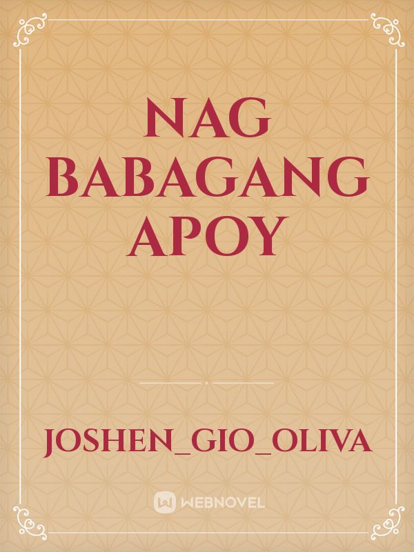 Nag babagang apoy Book