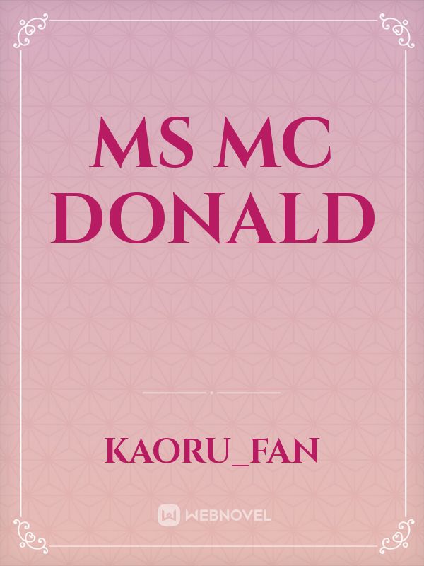 Ms mc donald Book