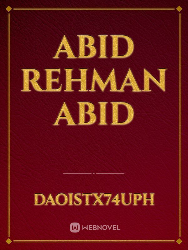 Abid Rehman Abid