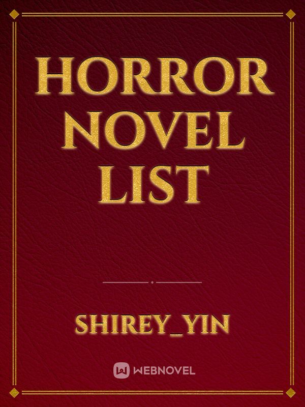 Horror Novel List