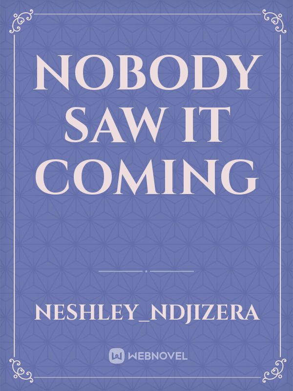 Nobody saw it coming Book