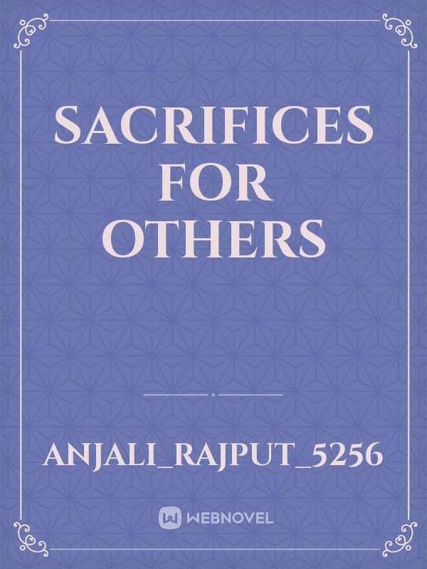 Sacrifices for others Book