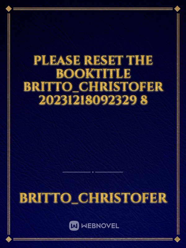please reset the booktitle Britto_Christofer 20231218092329 8
