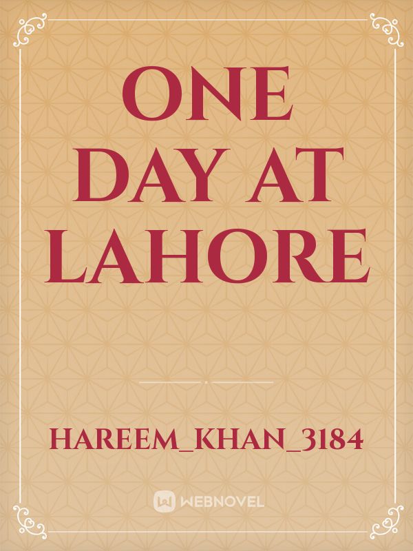 One day at lahore Book