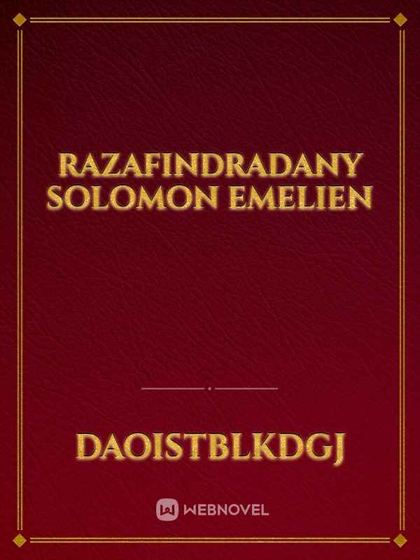 razafindradany solomon emelien Book