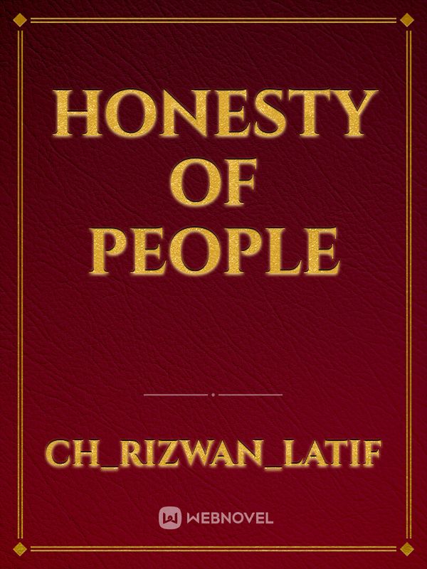 Honesty of people Book