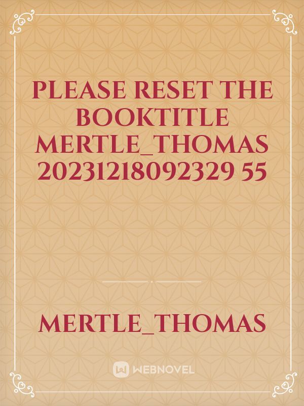 please reset the booktitle Mertle_Thomas 20231218092329 55