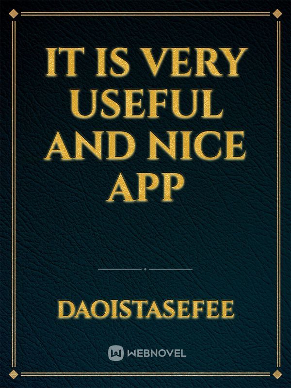 It is very useful and nice app