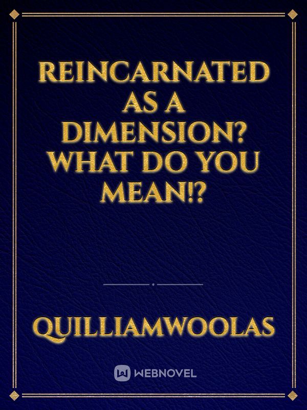 Reincarnated as a Dimension? What do you mean!?