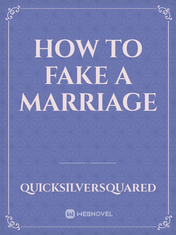 How to Fake a Marriage Book