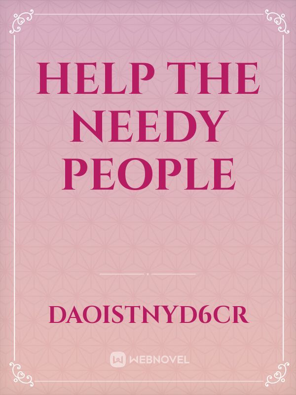 Help the needy people
