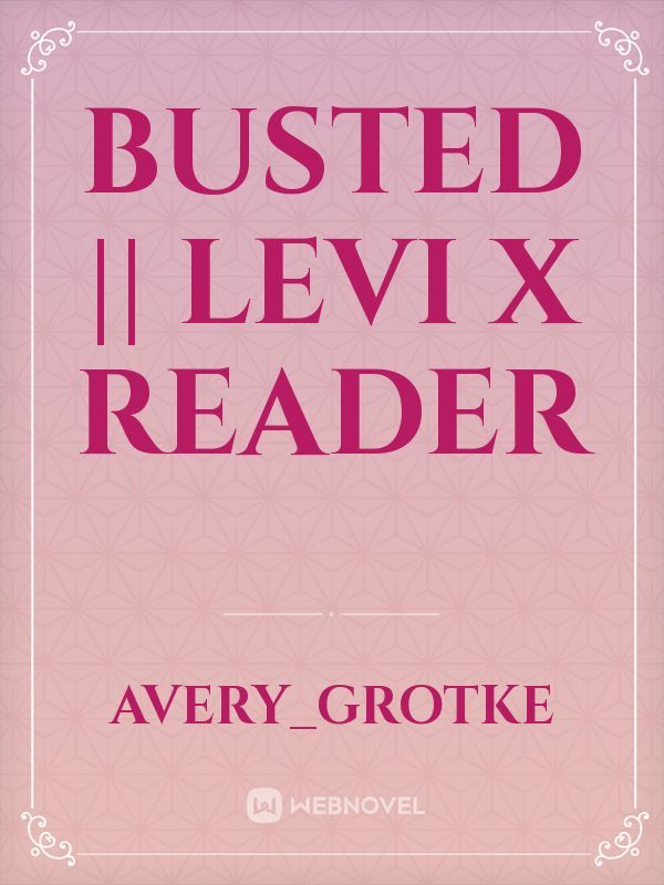 Busted ||  Levi x Reader