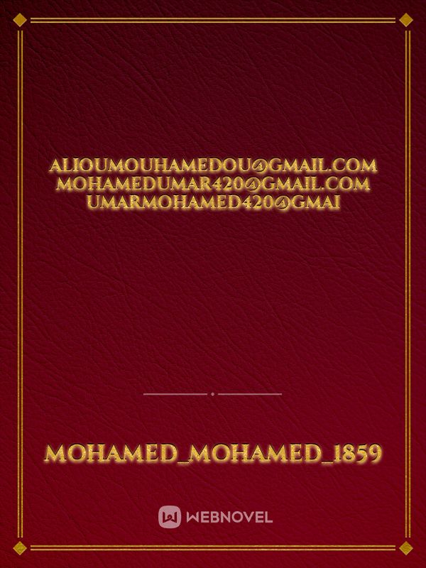 alioumouhamedou@gmail.com mohamedumar420@gmail.com umarmohamed420@gmai Book