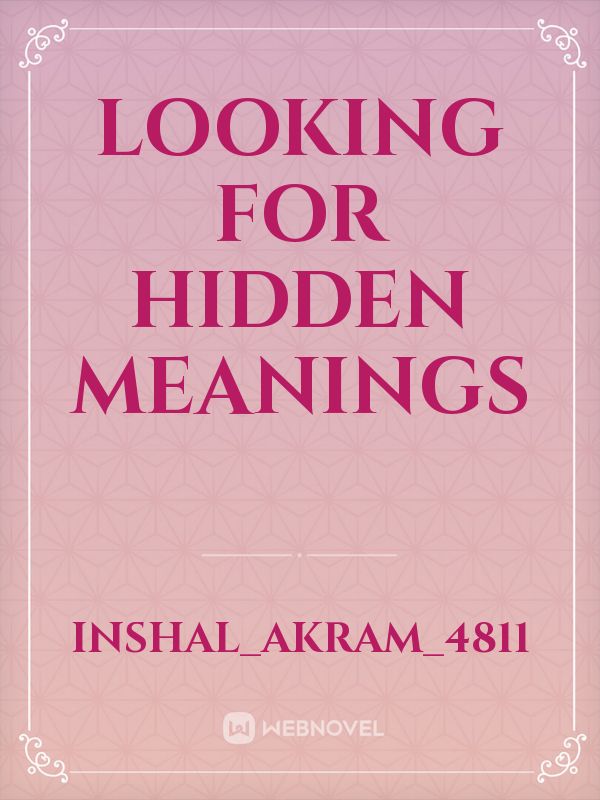 Looking for Hidden Meanings Book