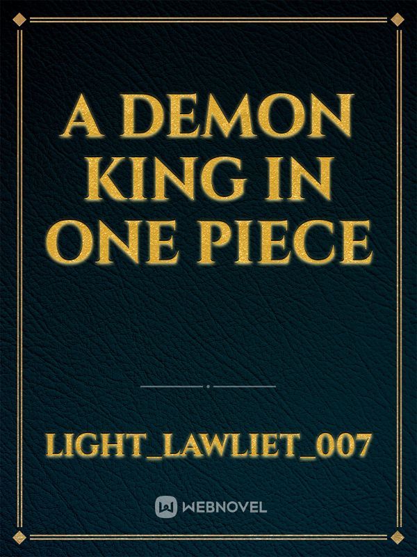 A demon king in one piece Book