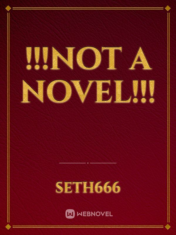 !!!not a novel!!!