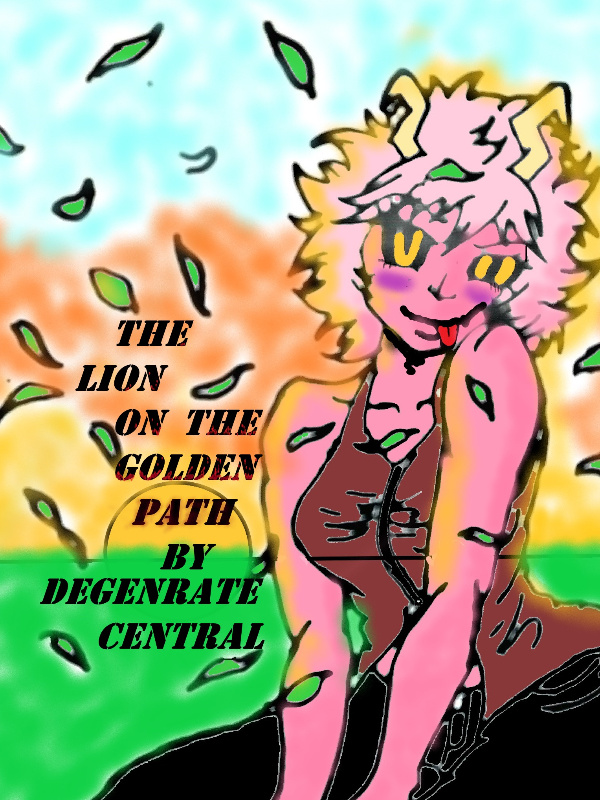 The lion on the golden path