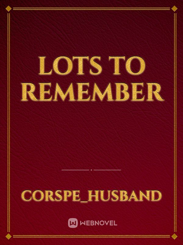 Lots to Remember Book
