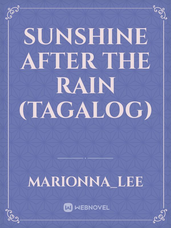 Sunshine After The Rain (Tagalog) Book