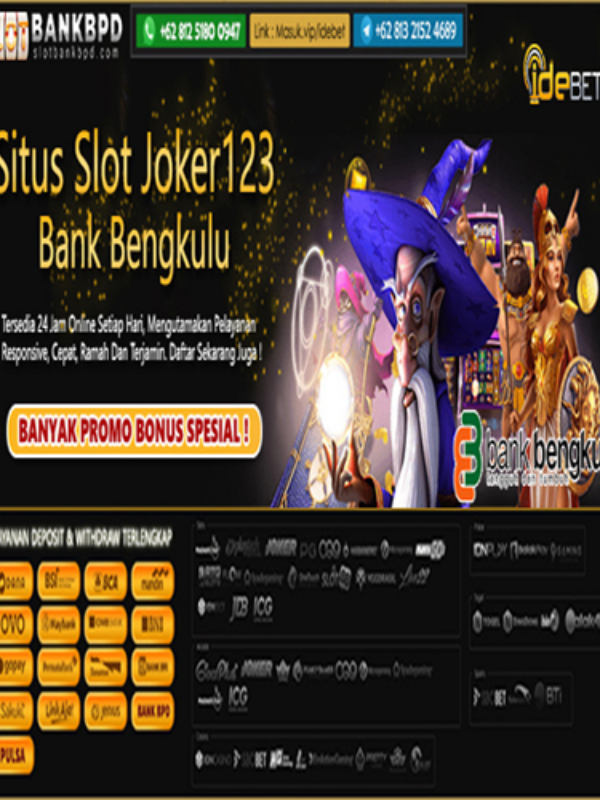 IDEBET: Situs Daftar Slot Joker Deposit Bank Bpd Bengkulu Book